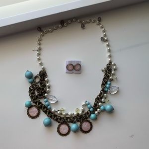 Rare Plunder Jewelry Necklace and Earrings Set